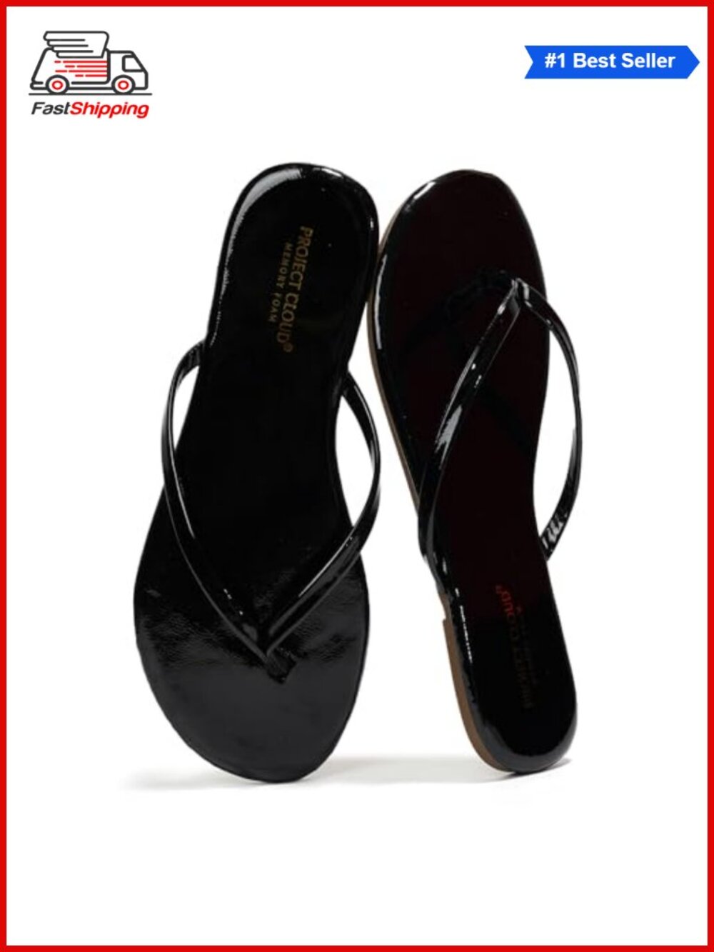 ✨Women's Memory Foam Flip Flop Sandals Cork Insole Slip On Non Slip Flat